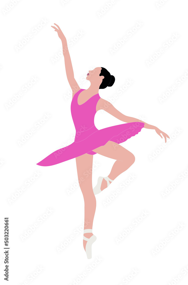 Ballerina silhouette vector illustration