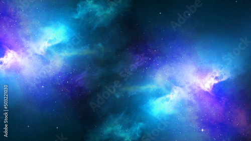 galaxy stars planets background with stars cyan