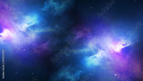 galaxy stars planets background with stars blue © Gabriel