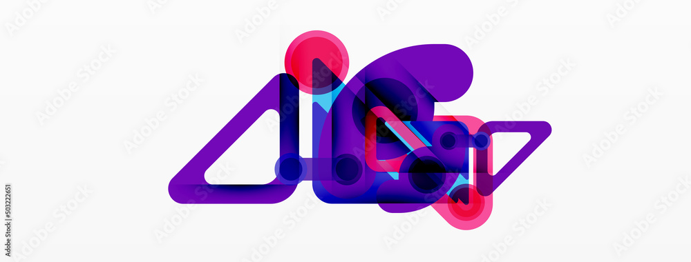 Geometric primitives. Lines, circles abstract background Geometric primitives. Lines, circles abstract background