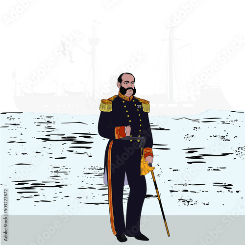 Miguel María Grau Seminario was a Peruvian military sailor and politician, and posthumous Grand Admiral of the Peruvian Navy. photo