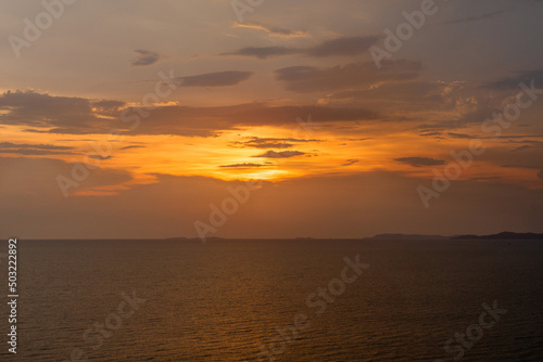 sunset over the sea