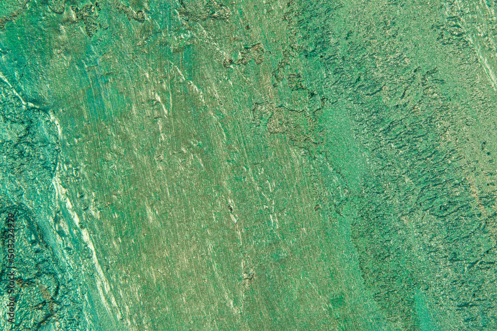 Naklejka premium abstract background: textured plaster with emerald turquoise color, close