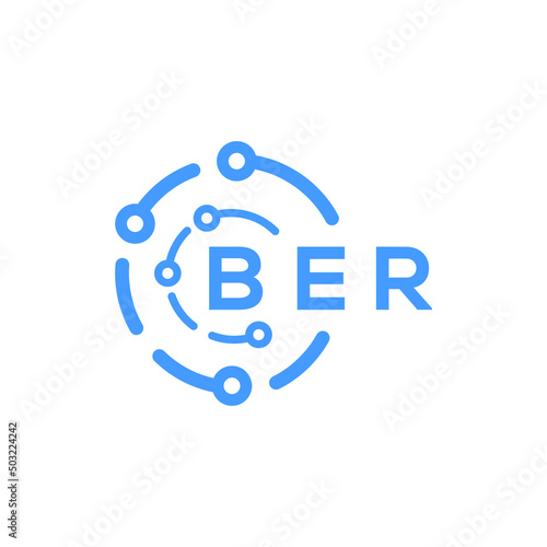 BER technology letter logo design on white  background. BER creative initials technology letter logo concept. BER technology letter design.