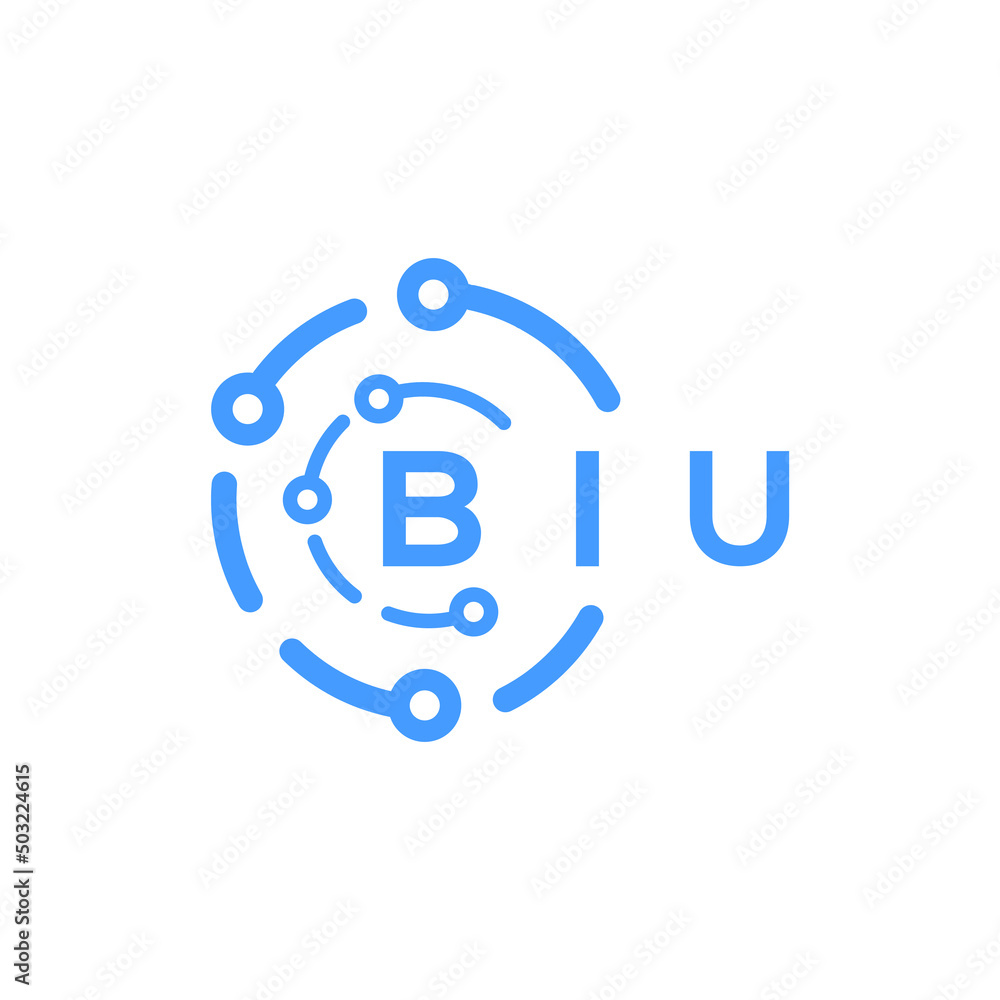 BIU technology letter logo design on white background. BIU creative initials technology letter logo concept. BIU technology letter design. BIU technology letter logo design on white background. BIU creative initials technology letter logo concept. BIU technology letter design.
