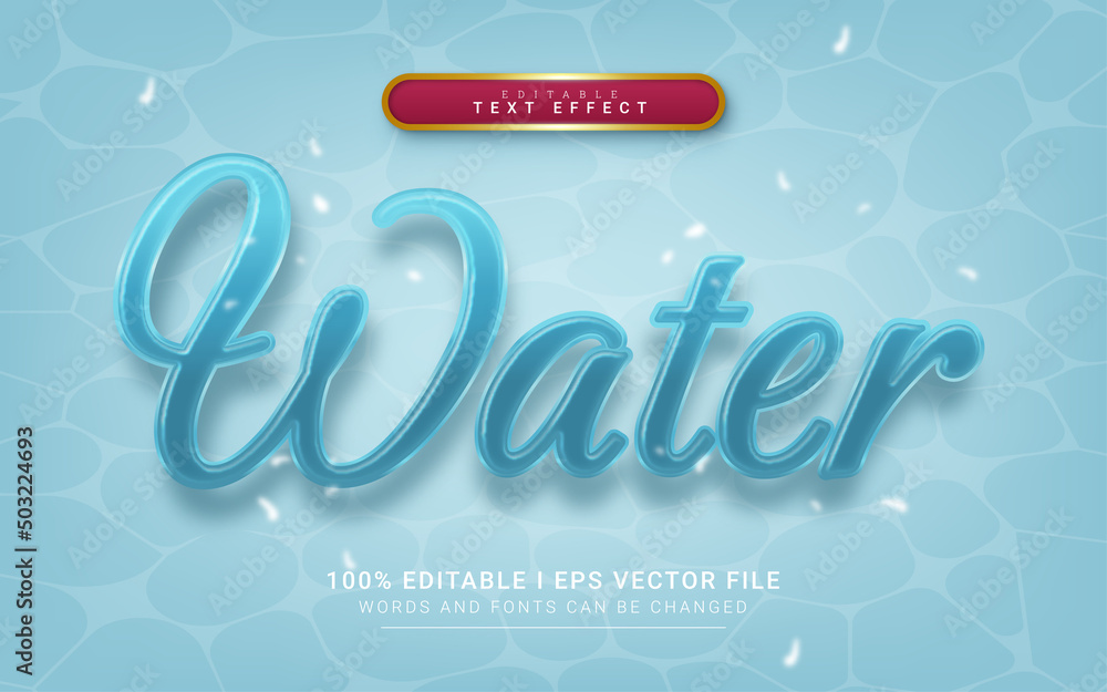 water 3d style text effect water 3d style text effect