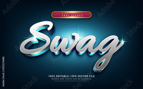 Fototapeta swag 3d style text effect