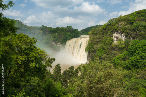 The Huangguoshu waterfall in Anshun  Guizhou  China. Long exposure photography.