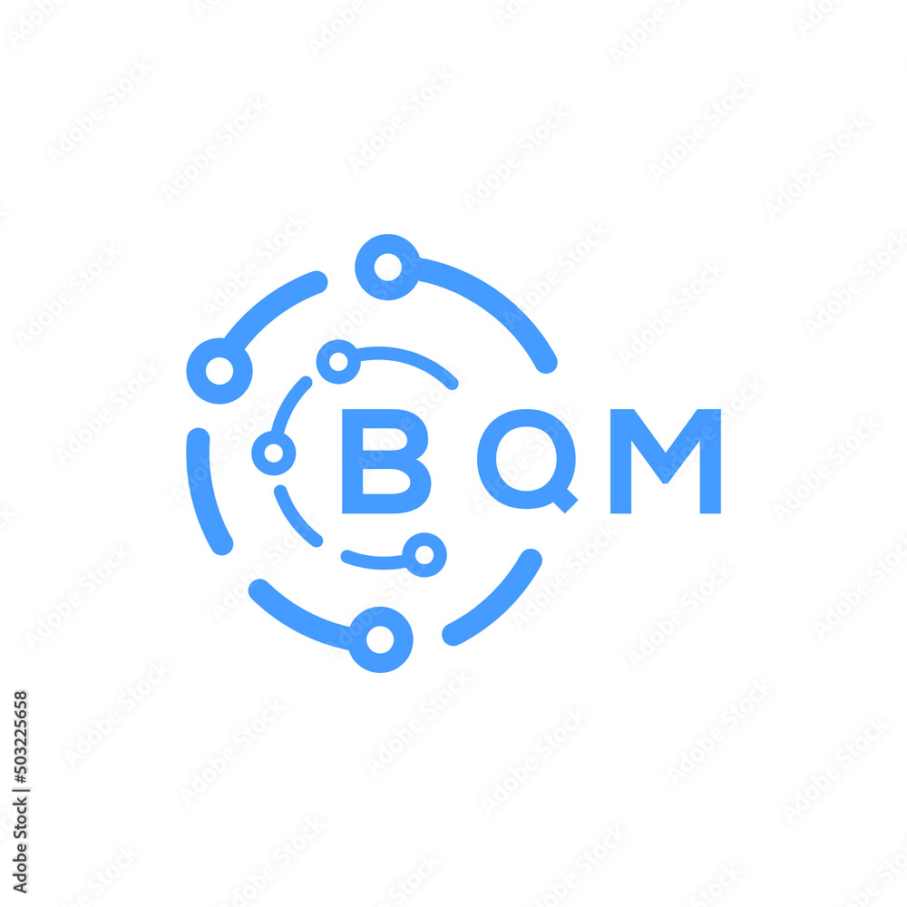 BQM technology letter logo design on white background. BQM creative initials technology letter logo concept. BQM technology letter design. BQM technology letter logo design on white background. BQM creative initials technology letter logo concept. BQM technology letter design.
