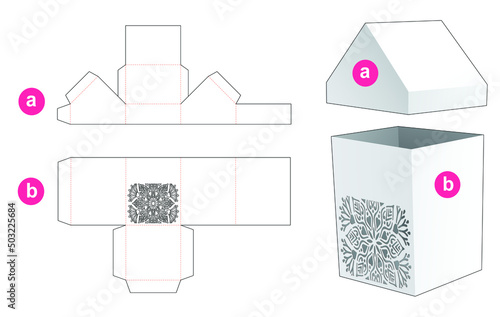 packaging box die cut template