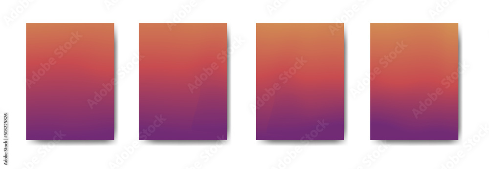 collection of colorful gradient background cover flyers are used for backgrounds, posters, banners,