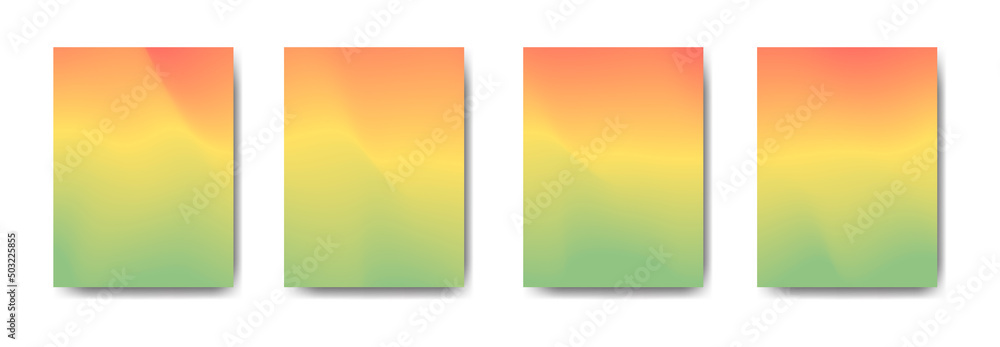 collection of colorful gradient background cover flyers are used for backgrounds, posters, banners,