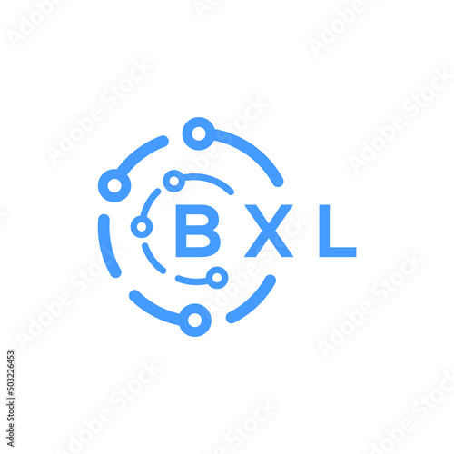BXL technology letter logo design on white  background. BXL creative initials technology letter logo concept. BXL technology letter design. © Faisal