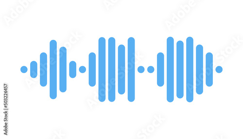 Recording of audio message template. UI element of audio record for smartphones. Vector illustration isolated in white background