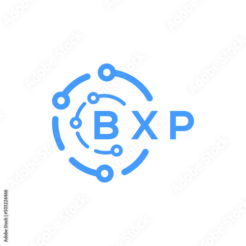 BXP technology letter logo design on white background. BXP creative initials technology letter logo concept. BXP technology letter design.