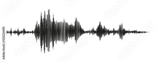 Seismograph measurement or lie detector graph. Seismic measurements with data record. Vector illustration isolated in white background