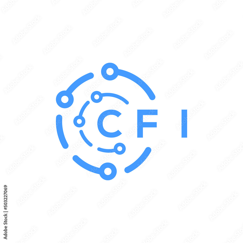 CFI technology letter logo design on white background. CFI creative initials technology letter logo concept. CFI technology letter design. CFI technology letter logo design on white background. CFI creative initials technology letter logo concept. CFI technology letter design.