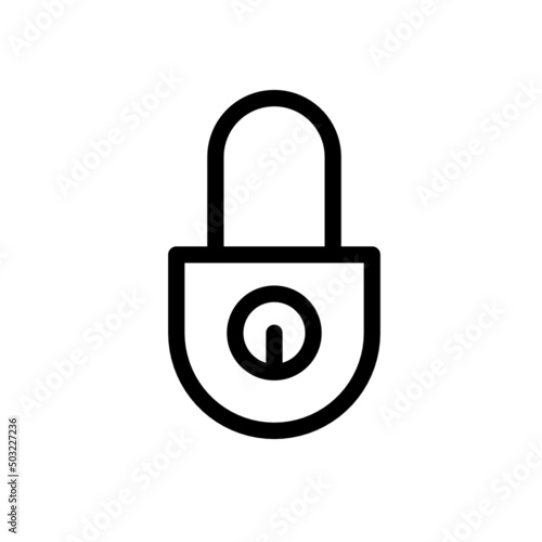 Lock vector icon with white background