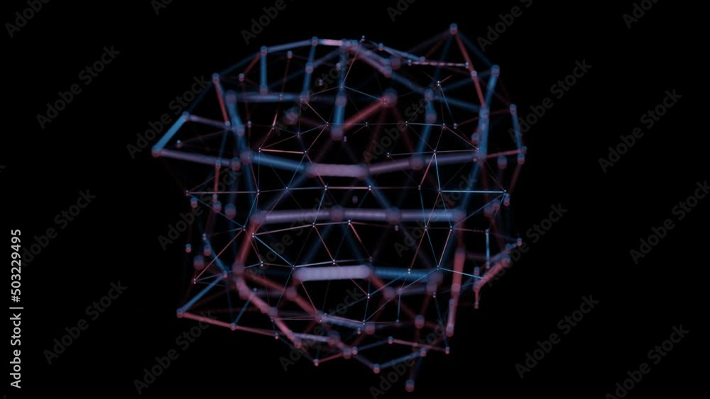 Abstract wireframe wavy geometry. Seamless loop for business or technology product or background Abstract wireframe wavy geometry. Seamless loop for business or technology product or background