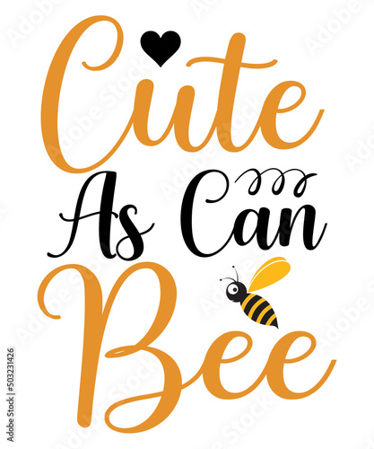 Schilderij op canvas Bee Svg, Bee Svg Bundle, Bee T-Shirt