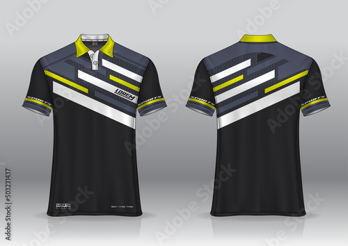 jersey polo shirt design, for uniform team front and back