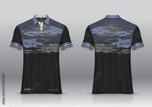 jersey polo shirt design, for uniform team front and back