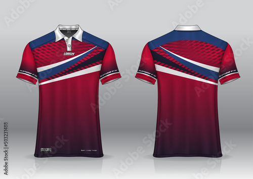 jersey polo shirt design, for uniform team front and back