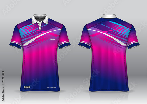 jersey polo shirt design, for uniform team front and back