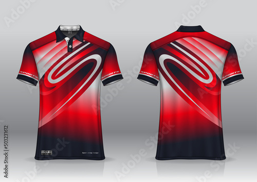 jersey polo shirt design, for uniform team front and back