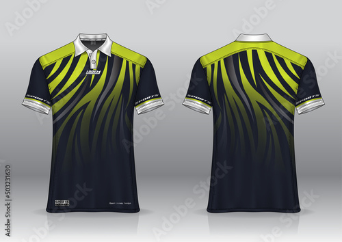 jersey polo shirt design, for uniform team front and back