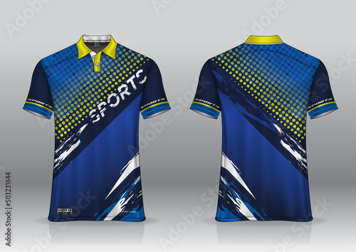 jersey polo shirt design, for uniform team front and back
