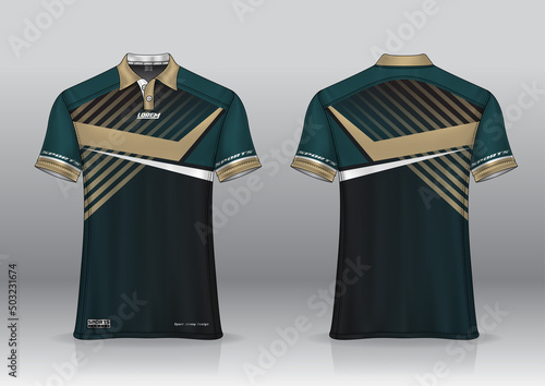 jersey polo shirt design, for uniform team front and back