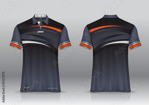 jersey polo shirt design, for uniform team front and back