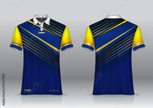 jersey polo shirt design, for uniform team front and back