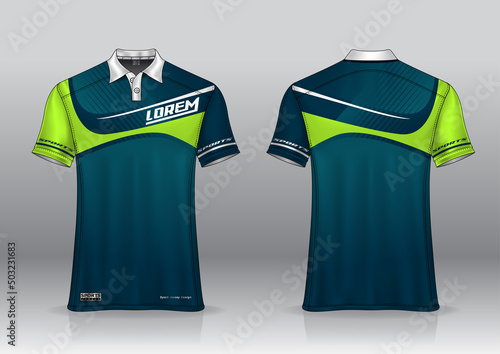 jersey polo shirt design, for uniform team front and back