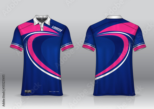 jersey polo shirt design, for uniform team front and back