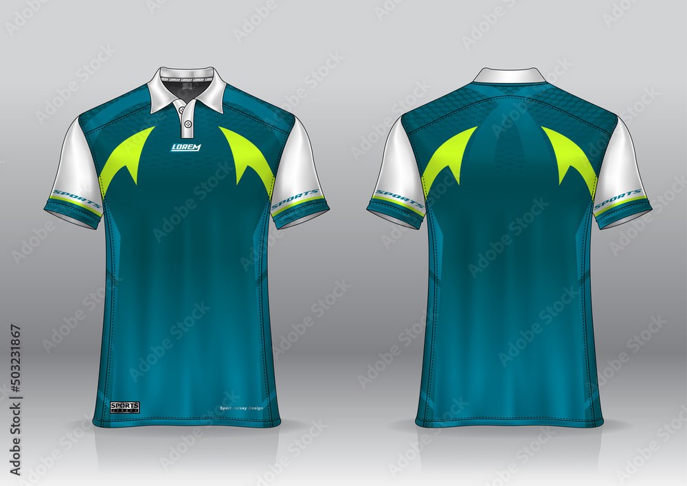 T shirt polo sport design badminton golf jersey mockup for uniform