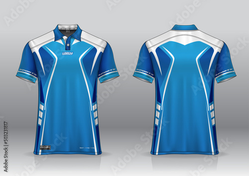 T-shirt polo sport design  badminton golf jersey mockup for uniform template