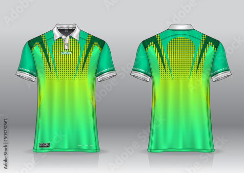 T-shirt polo sport design  badminton golf jersey mockup for uniform template