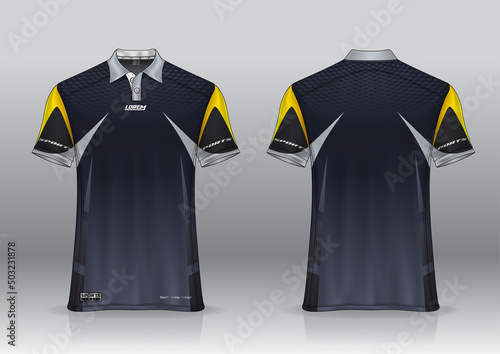 T-shirt polo sport design  badminton golf jersey mockup for uniform template