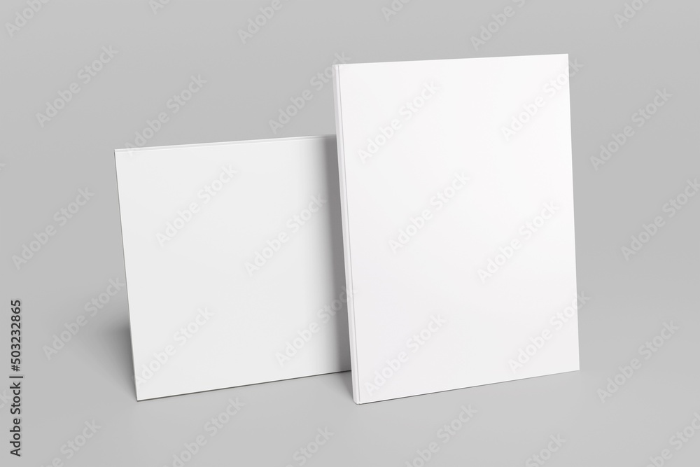 Blank magazine template on white background with soft shadows. 3d render Blank magazine template on white background with soft shadows. 3d render