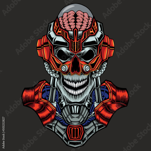 Futuristic alien mecha robot