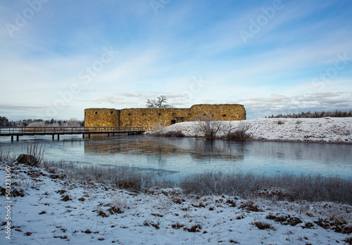 Kronoberg castle ruin in Vaxjo, Sweden photo