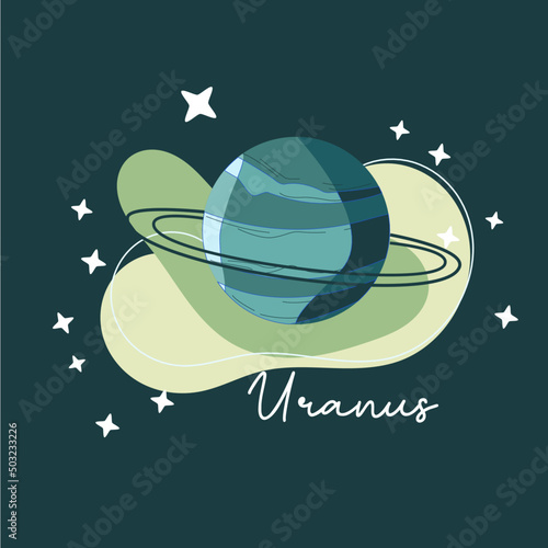 cute style illustration of outerspace galaxy planets