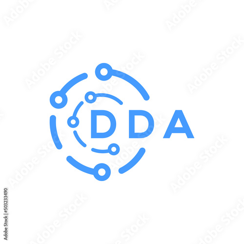 DDA technology letter logo design on white background. DDA creative initials technology letter logo concept. DDA technology letter design.