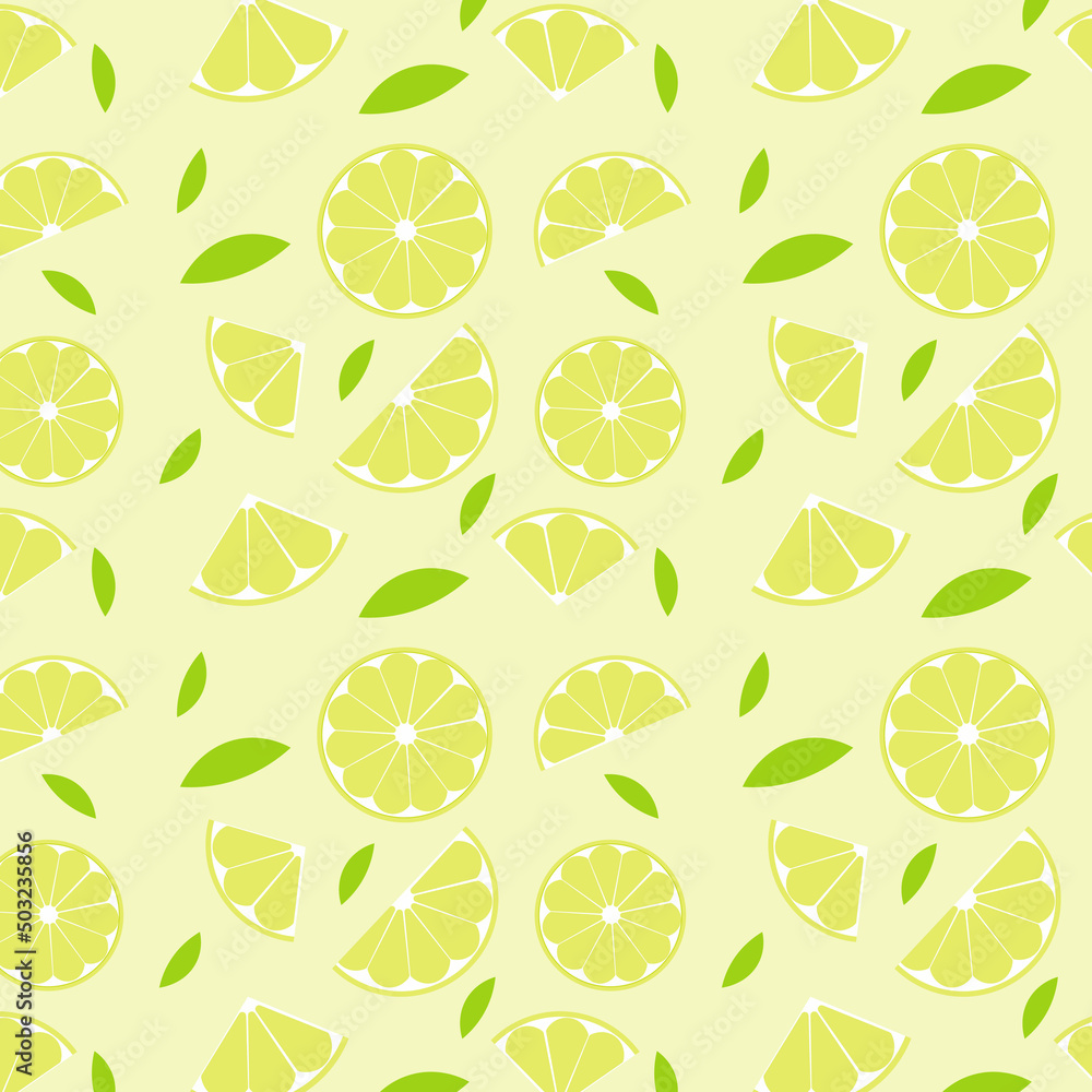Summer pattern seamless, lemons, citruses for texlite, background, vector, illustration