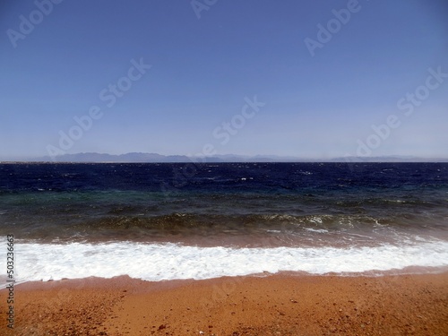 red sea beach and sea view