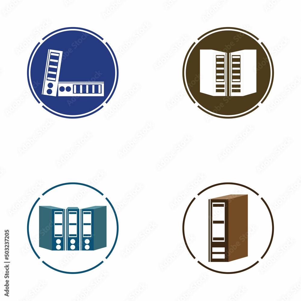 Binder simple. Office folder icon vector Binder simple. Office folder icon vector