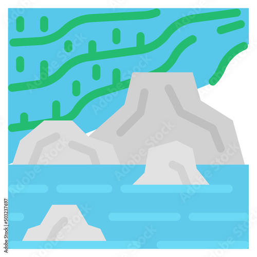 aurora flat icon