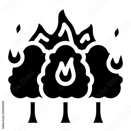 fire glyph icon photo